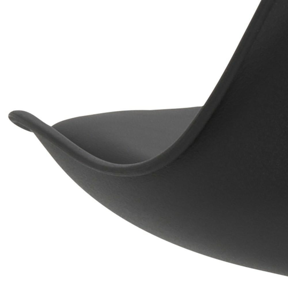 BLACK plastic Dima chair with dining cushion