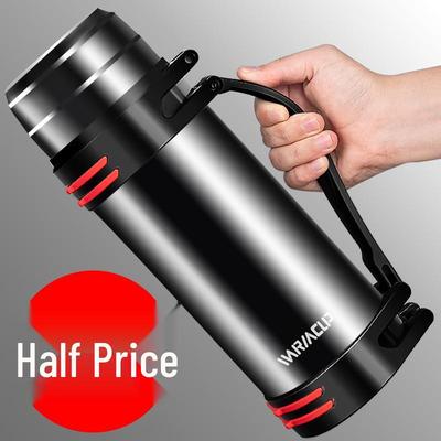 Large Capacity 5L Insulated Stainless Steel Car Kettle - Men's Portable Outdoor Travel Thermos