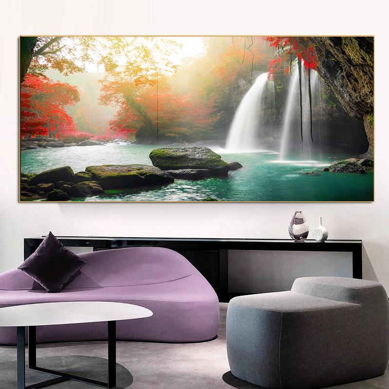 Pintura em tela de paisagem natural, arte de parede, Parque Nacional Jasper, Canadá, pôsteres e impressões de parede para sala de estar, decoração de casa