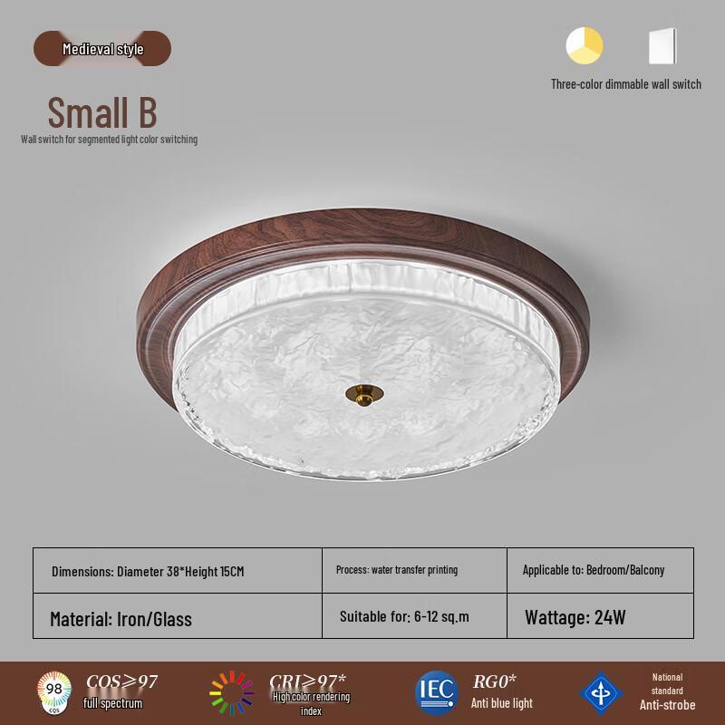 

Retro American Walnut Ceiling Light