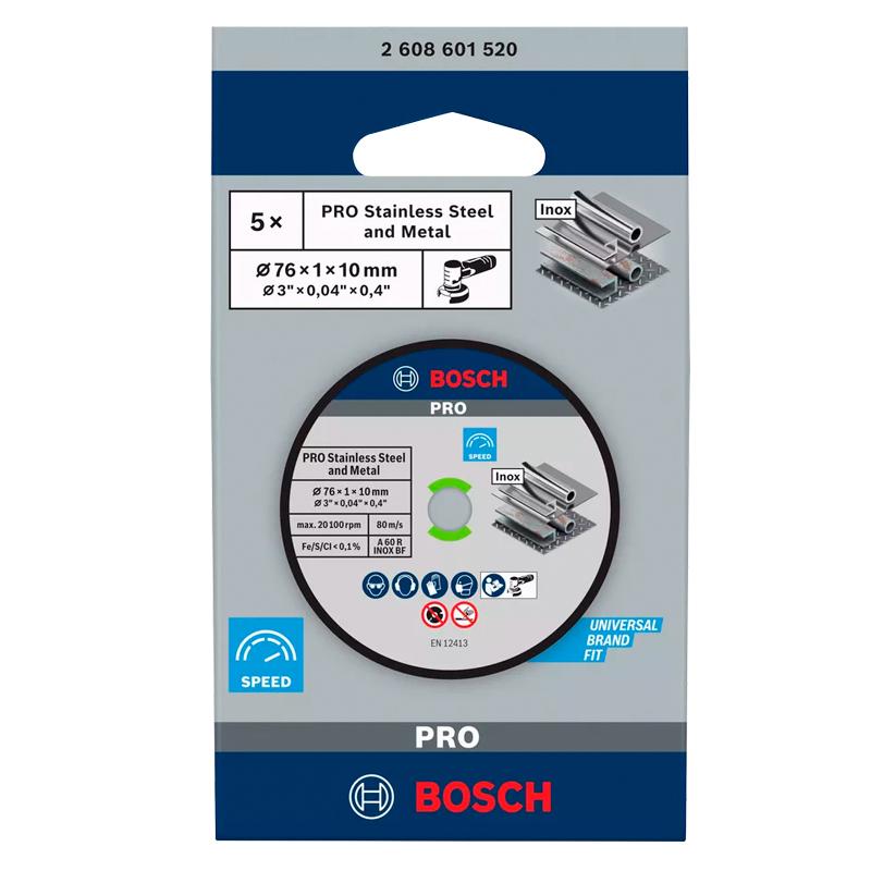 BOSCH Professional 2608601520 Circular Saw Blade PRO Stainless Steel and Metal Bonded Cutting Disc Angle Grinder Accessory