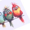 3Pcs Funny Bird Creative Glass Window Decorative Stickers For Windows Glass Wall Mirror Festival Home Decoration