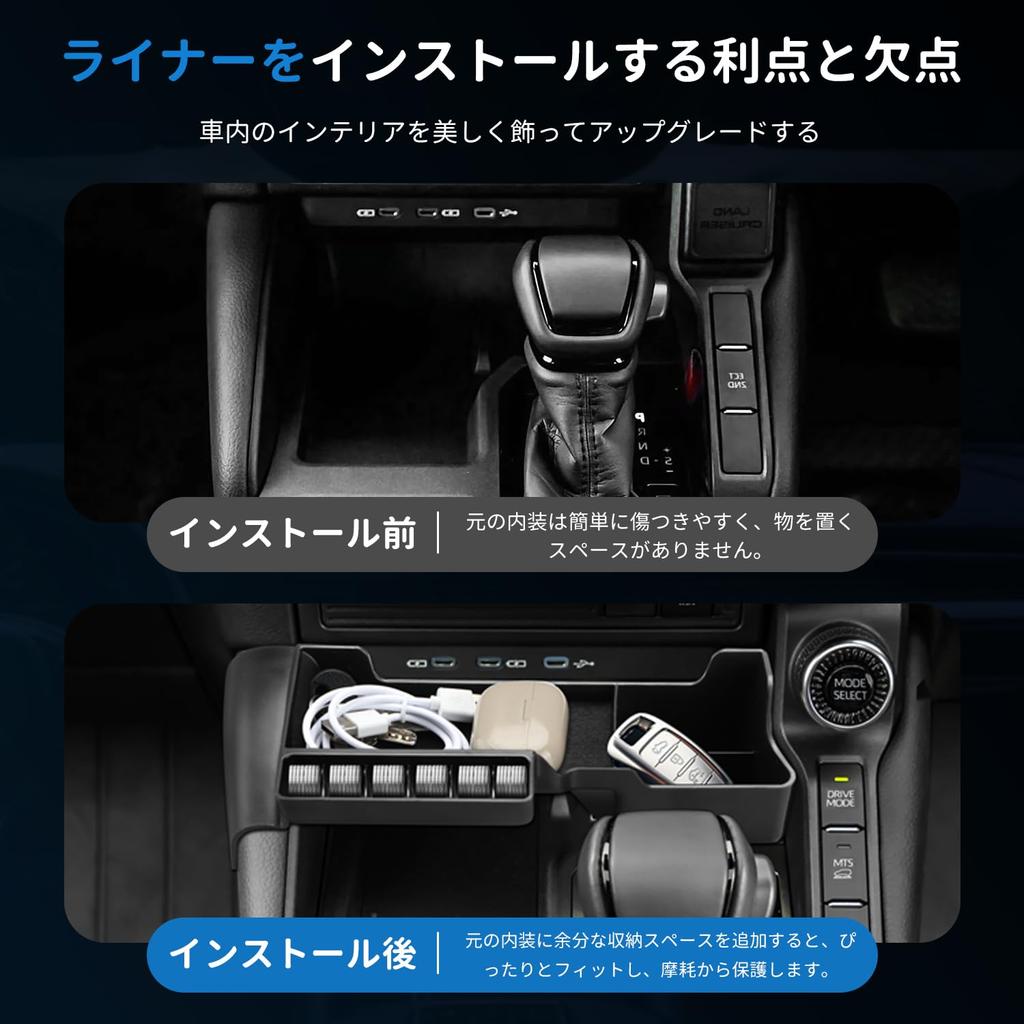 Auovo Toyota Land Cruiser LC250 Series Dedicated Additional Tray Center Console Box Card Storage Storage Tray Small Item Compartment Kit Custom
