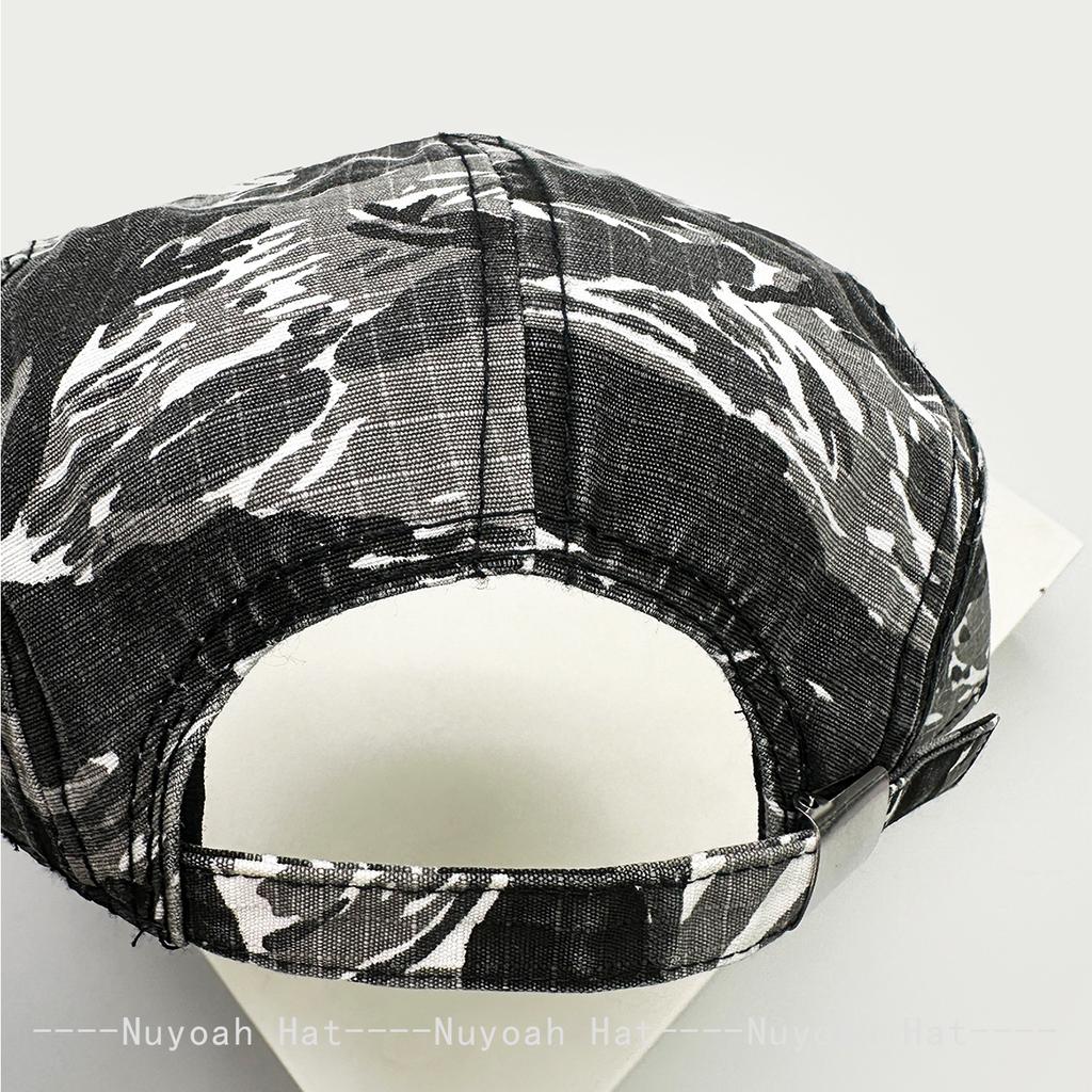 And Women Camouflage Vintage Letter Prints Solid Color Baseball Caps Sun Protection Short Flat Brims All-Match Personalized Peaked Cap Trendy Ins