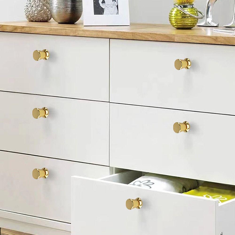 Runder Schrank Schubladenknopf Gold Türgriff Einfacher Schubladentürgriff für Zuhause