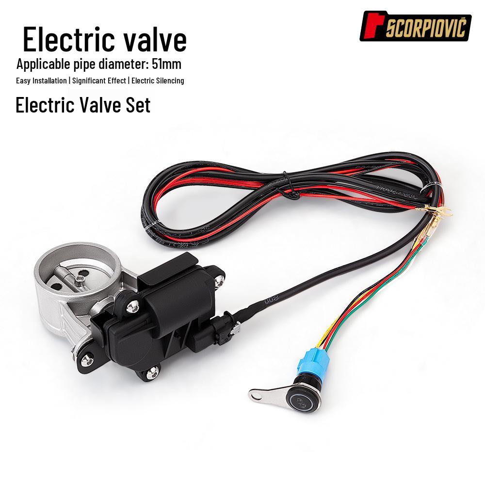 Universal Motorcycle Exhaust Electric Valve Muffler: Silent Noise Reduction & Tone Adjustment Accessory
