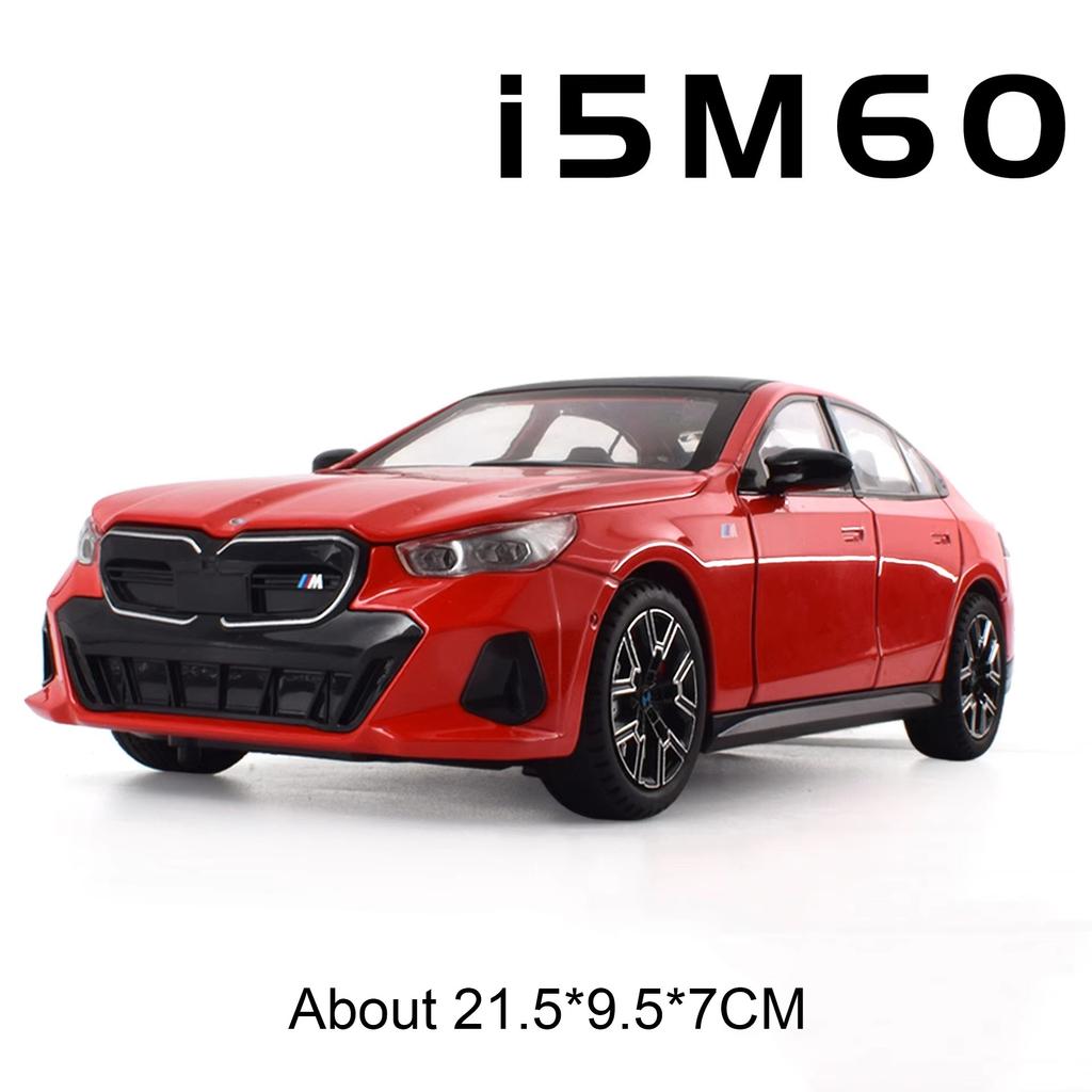 1:24 THE 7 760Li Model I5 M60 Alloy Diecast Car Toys 6 Doors Opened Sound Light Pull Back Miniature Vehices Boy's Birthday Gifts