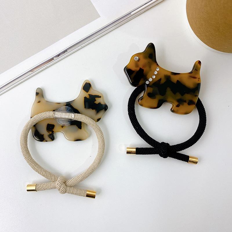 Acetic acid head rope Dog series cute hair ring Korean version rubber band hair accessories girl simple hair rope rubber band