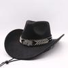 Popular European and American classic suede western cowboy hat, men's and women's fashion big-brimmed top hat shading