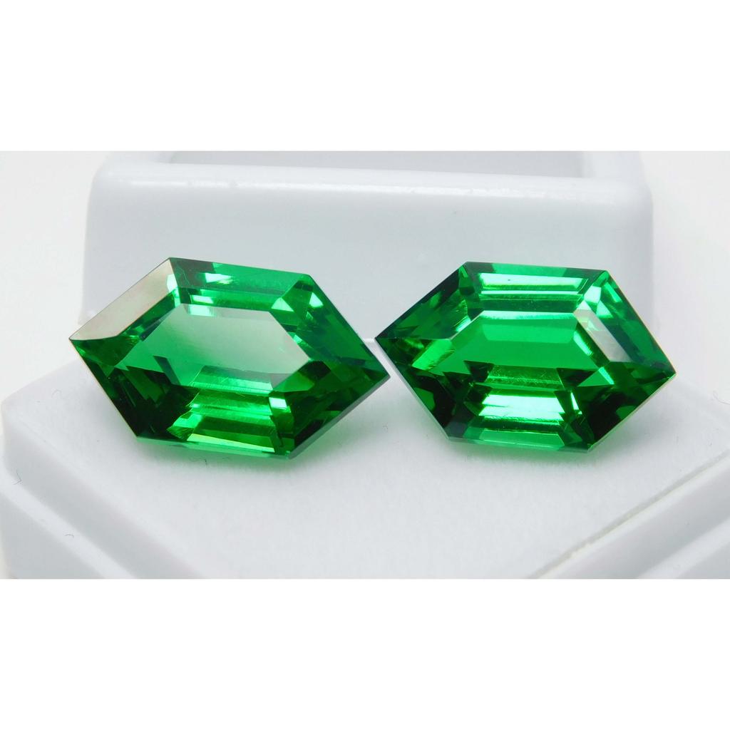 Natural Green Tourmaline Loose Gemstone Fancy Shape 18 Ct Certifeid Pair October Birthday Birthstone