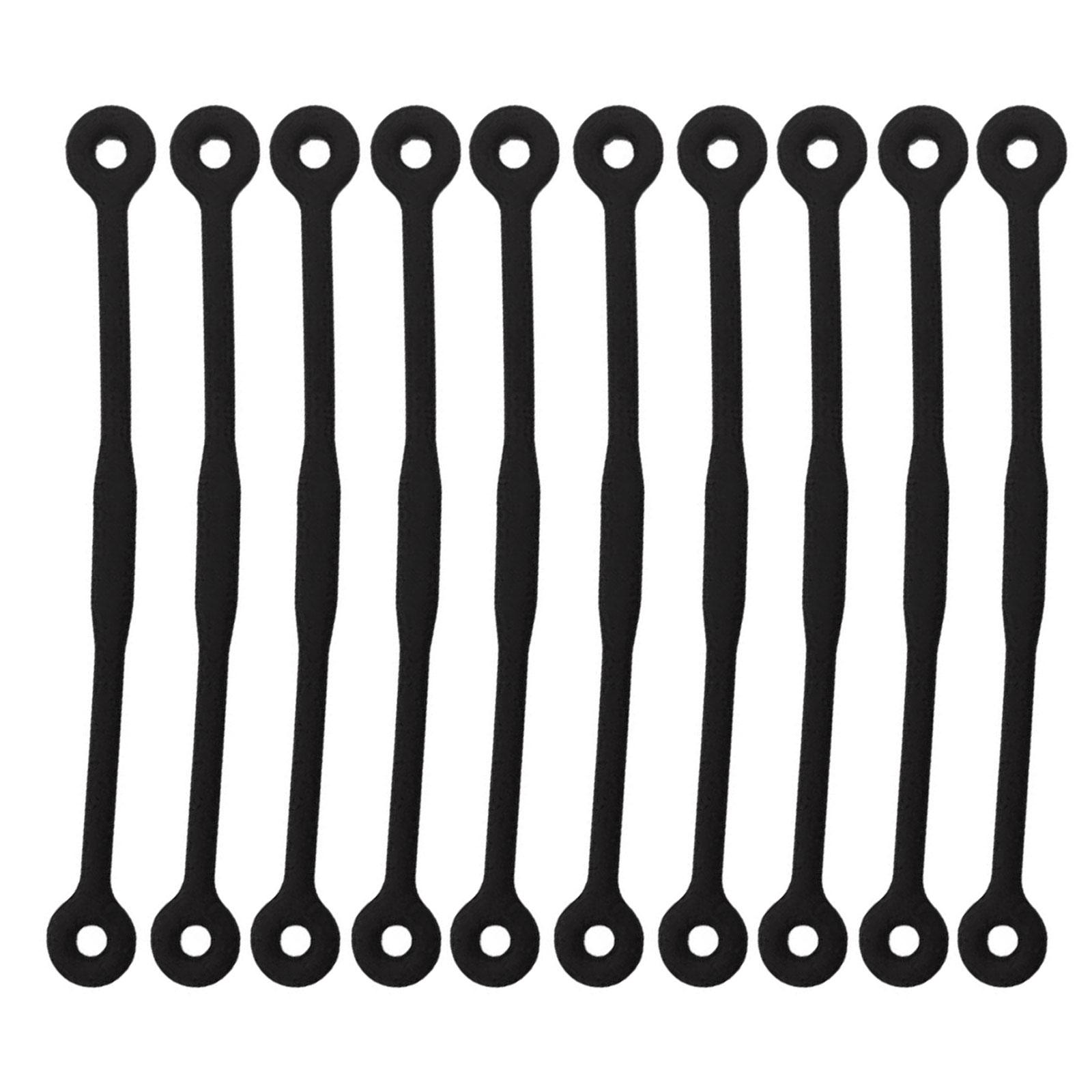 

10Pcs Tennis Vibration Dampener Shock Absorbers Long Soft Silicone Tennis Racket Dampener for Tennis Racket and Strings чорний