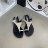 Fashion Women's sandals 2025 new fashion toe flat sandals for outdoor wear on the beach retro Roman