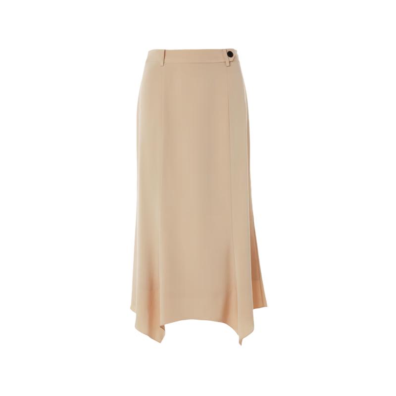 LANGZI Silk Blend Slim-Fit Skirt S