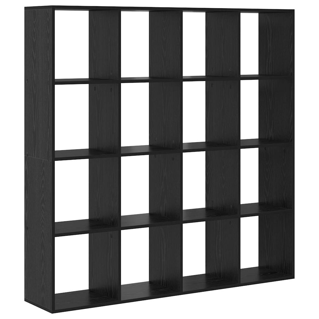 Bookshelf Black Oak Effect 137.5 x 29 x 137.5 cm