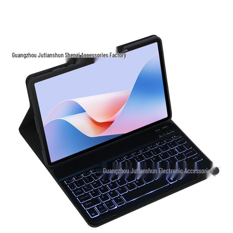 Lenovo Tab M10 Plus Gen 3 Tablet Case with Seven-Color Backlit Bluetooth Keyboard TB125F