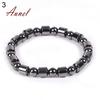 Fantastisches biomagnetisches Magnetarmband aus mehrförmigen schwarzen Hämatitsteinen