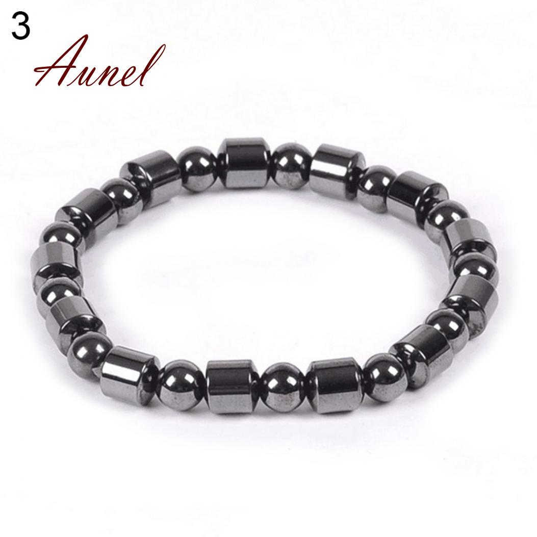 

Фантастический биомагнитный многогранный черный гематитовый магнитный браслет чёрный