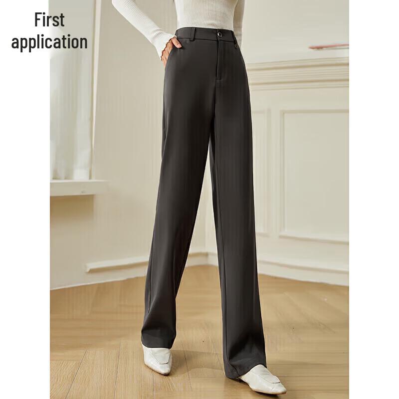 Dámské ležérní kalhoty s vysokým pasem a rovnými nohavicemi