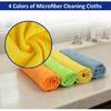 Microfiber Cleaning Cloths (12-Pack), 14" X 14", Ultra Absorbent, Lint-Free, Streak-Free, Reusable, Ideal For Car, Kitchen, Window, And Household