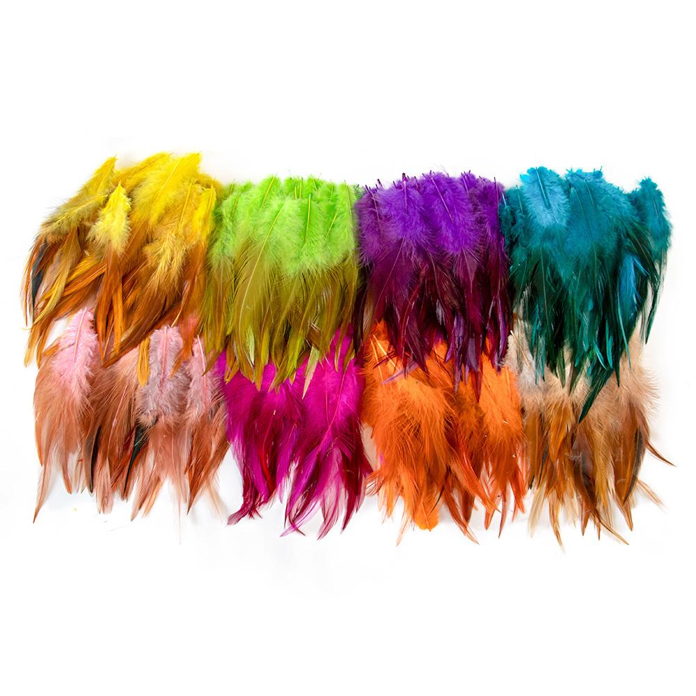 50Pcs Fluffy Natural Rooster Feathers Crafts DIY Accessories 8-15CM Chicken Feather Fly Tying Materials Sewing Decoration Plumes