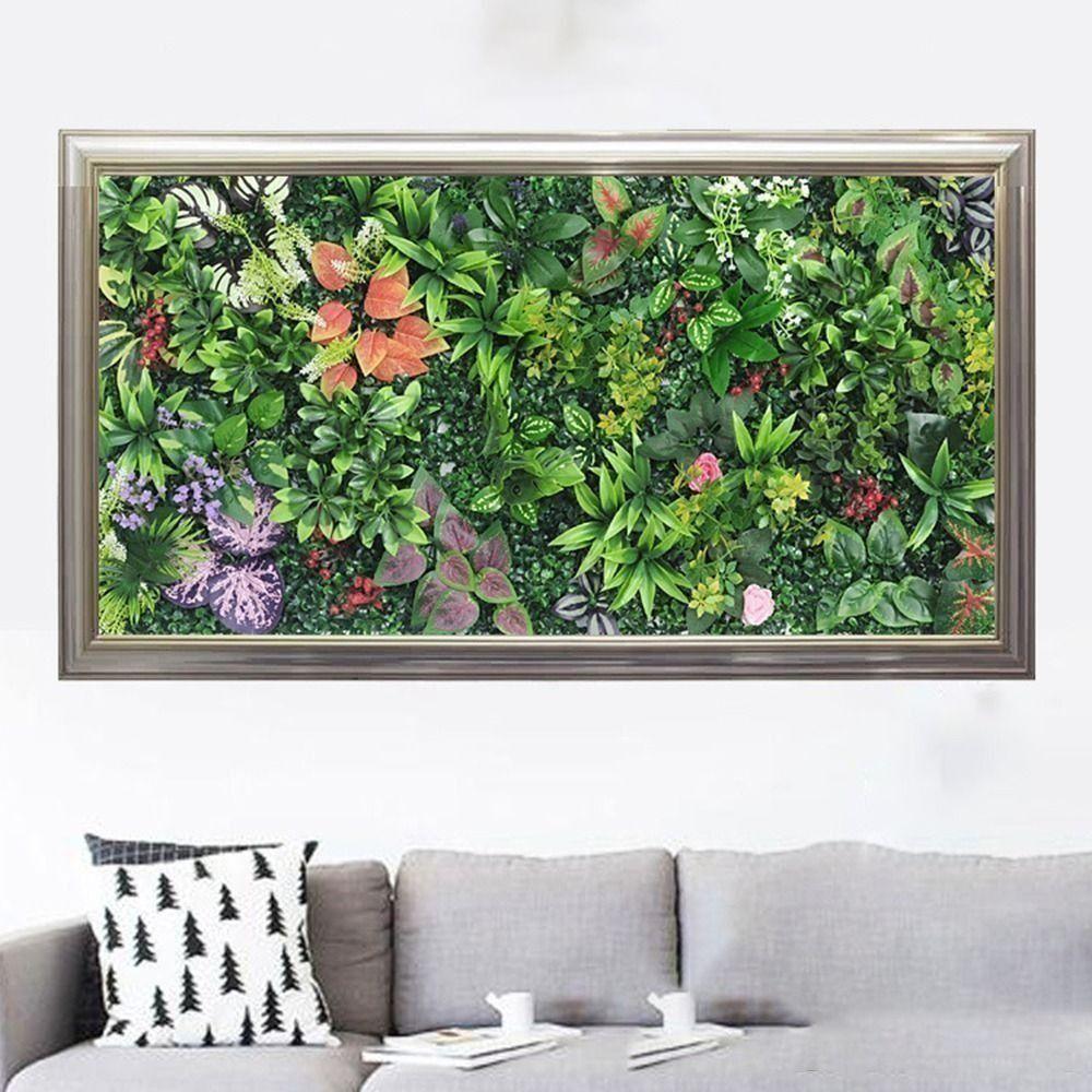 DIY Artificial Plant Wall Panel Flower Artificial Fern Grass Background Wall Decoration