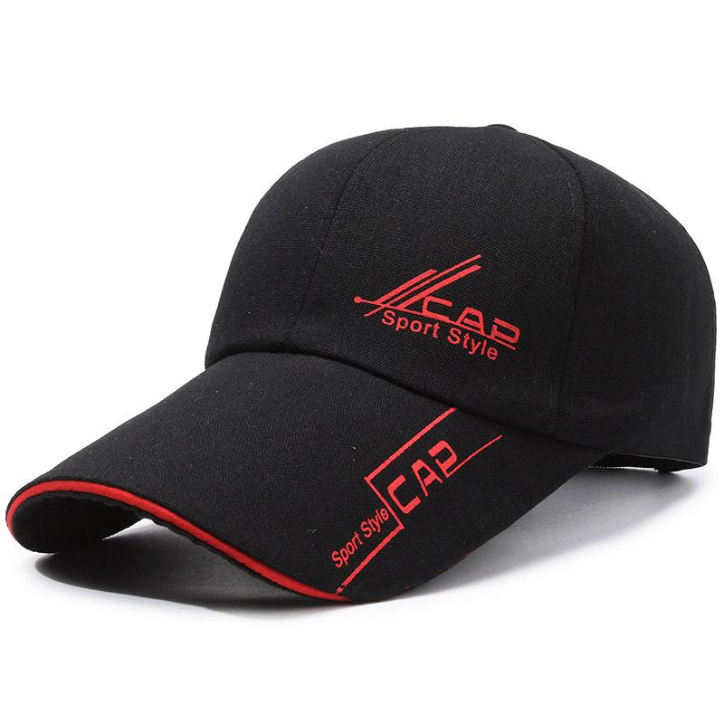 Men's Extra-Long Brim Outdoor Sunshade Baseball Cap with Print