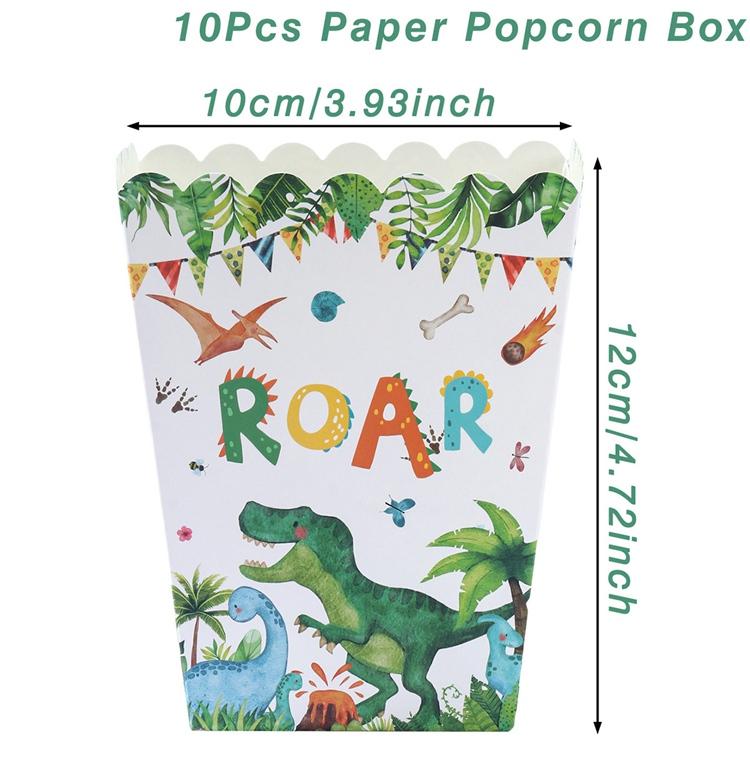 Jungle Safari Popcorn Candy Box Mermaid Butterfly Donut Hawaii Birthday Party Decor Kids Strawberry Wedding Party Supplies Gifts