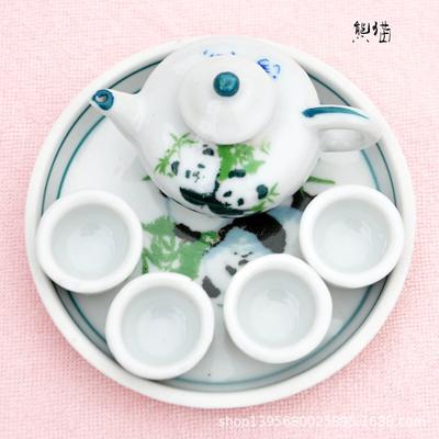 Mini Cartoon Simulation Tea Set, Ceramic Handicrafts Children'S Set, Travel Souvenirs, Children'S Play House Toys