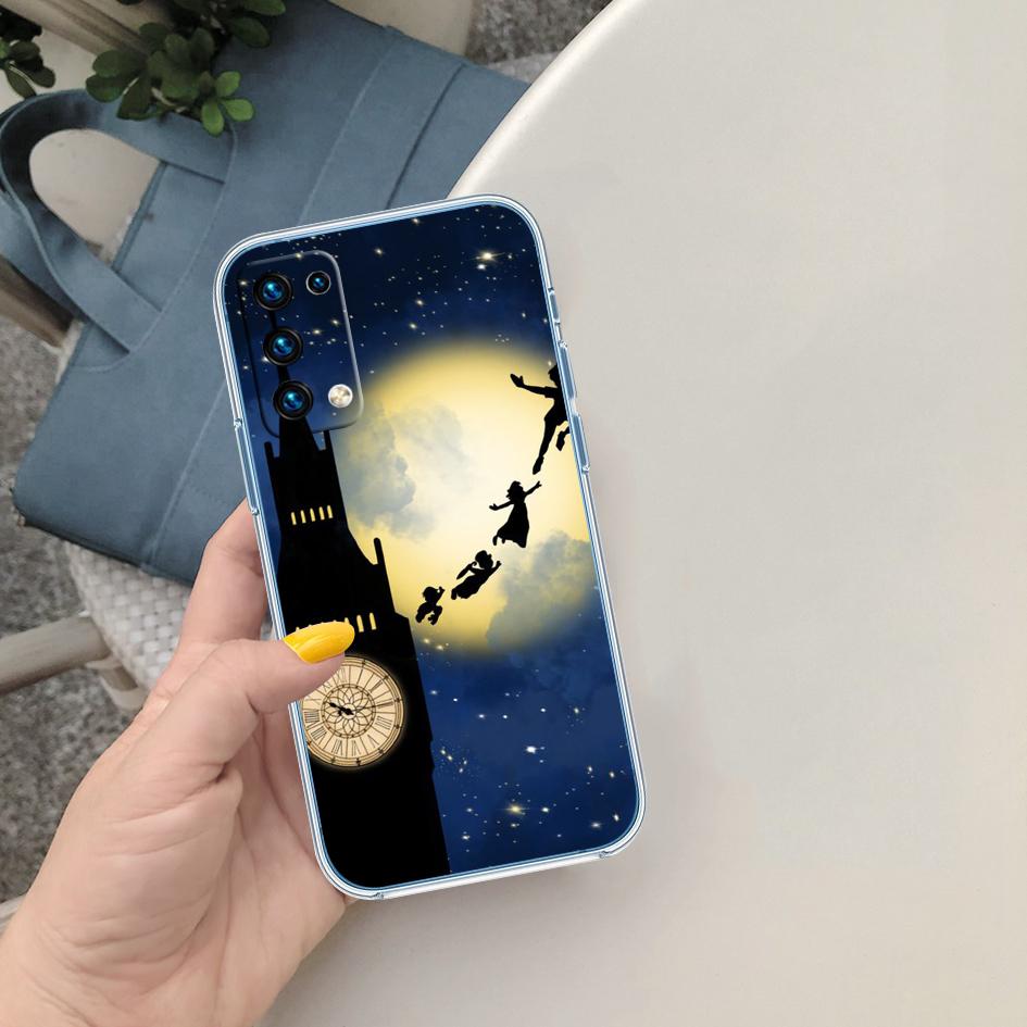 CJ85 Peter Pan Soft Shell Transparent Phone Case for Motorola Moto G7 G8 G9 G84 G85 G73 G24 G15 Z2 Play Power Plus