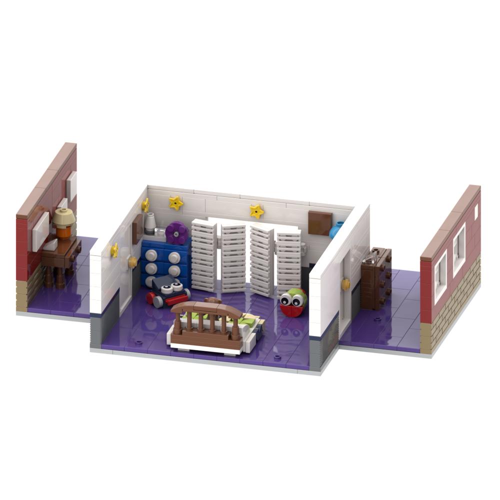 MOOXI Juego de Juego de Terror MOC Ladrillos Escenas de Película Figuras de Acción de Oso Bloques de Construcción Juguetes Educativos para Niños Regalo de Cumpleaños