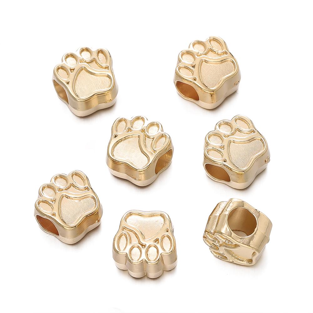 10pc/lot Heart Shape CCB Bead Gold Plated Loose Beads Spacer For Jewelry Making Accessories DIY Necklace Bracelet Charms
