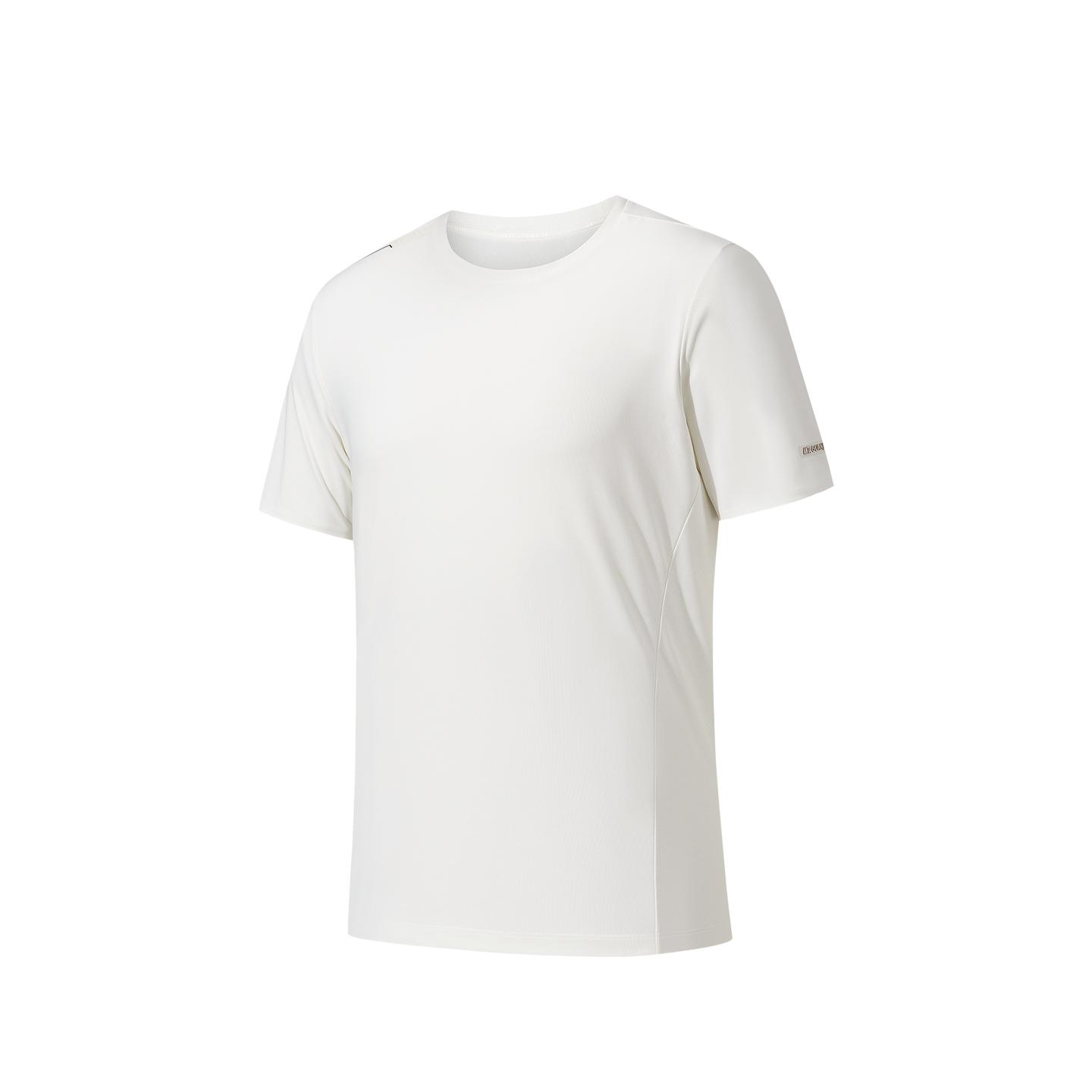 Anta Champion Glory Short Sleeve Knitted Shirt Summer T-Shirt Men tops Ivory 152620104-1 M