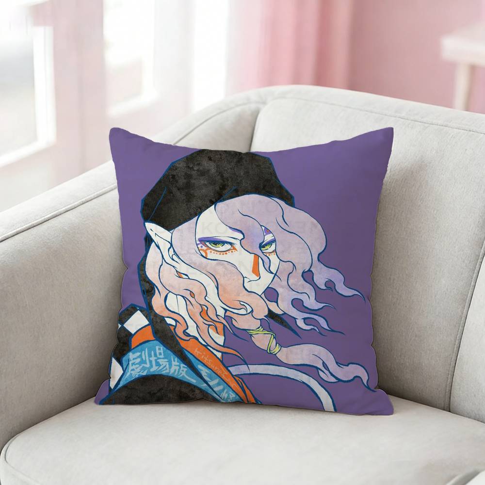 Mononoke Kkusuriuri Pillow Case Pattern Printed Pillowcase For Living Room Sofa Cushion Cover