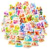 50 3D Miniature Stickers Cartoon 3D Miniature Scene Graffiti Stickers Personalized Three-Dimensional Stickers