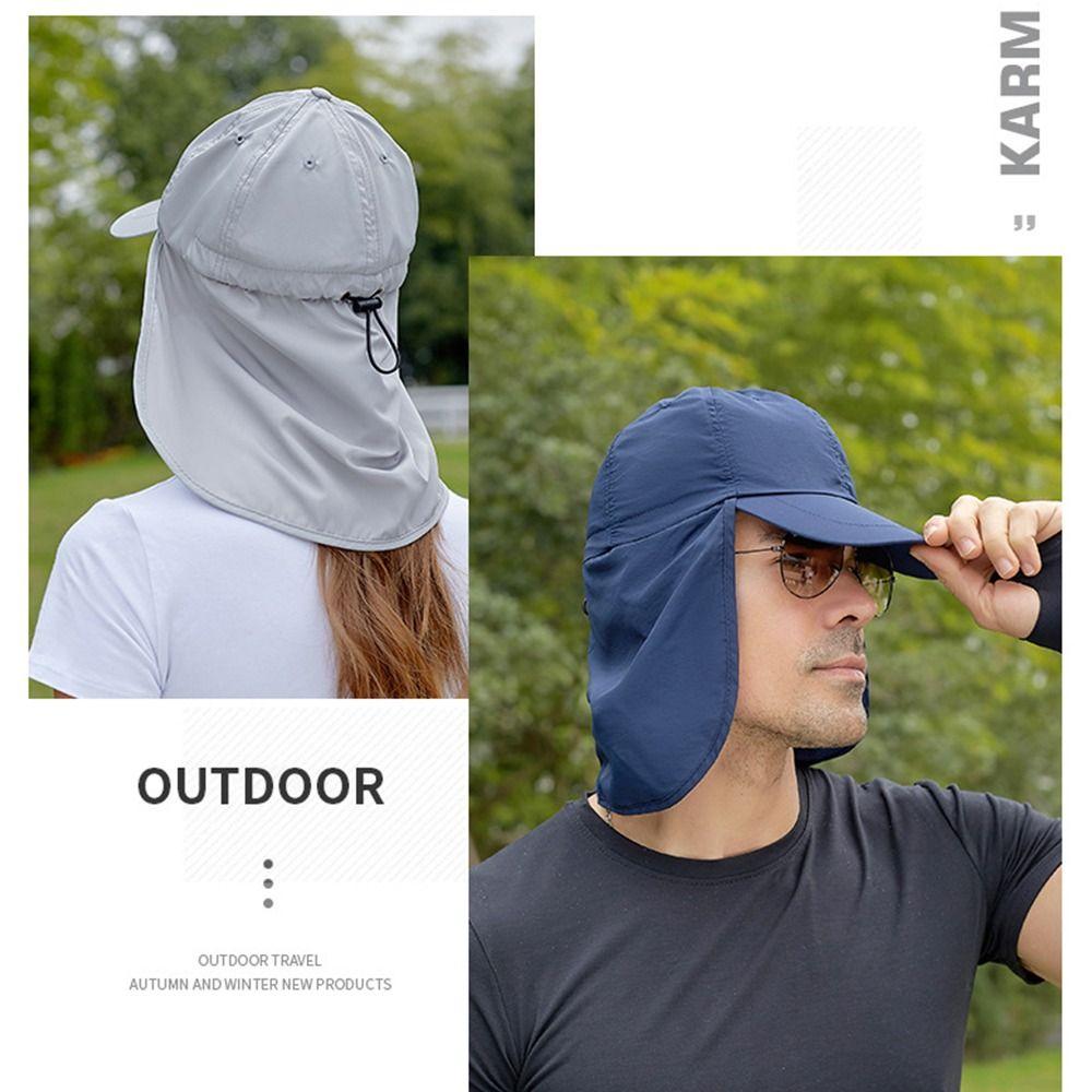 Foldable Summer Sun Cap Face Neck Protection Flap Bucket Hat Travelling Fishing Hat  Outdoor Hiking