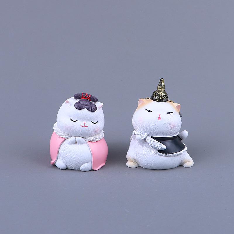 Forbidden City Cat Figurines: Cultural Creative Desk Decor, Beijing Souvenir & Birthday Gift