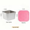 Stainless Steel Sauce & Salad Container with Silicone Lid, 60/180ml, Leakproof Square Design