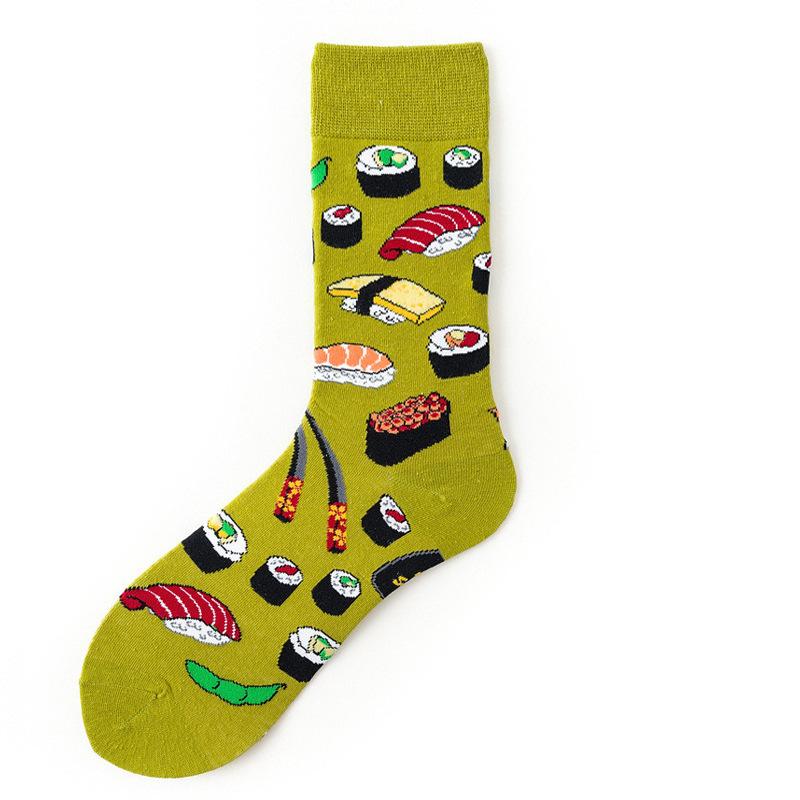 Hundreds Fashion Personality Cotton Socks Unisex Men Happy Street Skateboard Fruits Harajuku Gift Funny Boys Male Dress Sox
