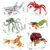 Sea World Bausteinspielzeug Hai Hummer Wasserlebewesen DIY Zusammengebautes Bausteinspielzeug Kreatives Weihnachtsgeschenk für Kinder