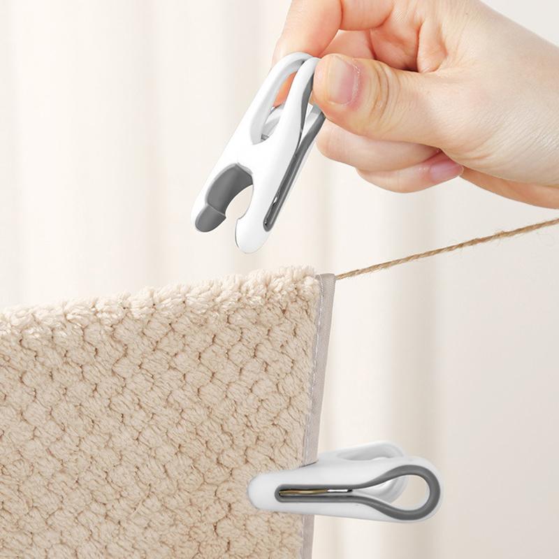 12Pcs Clothes Pegs Dry Quilt Single Clothespins Household Cotton Quilt Hanger Fixed Large Windproof Clip Clothe Folder Organizer