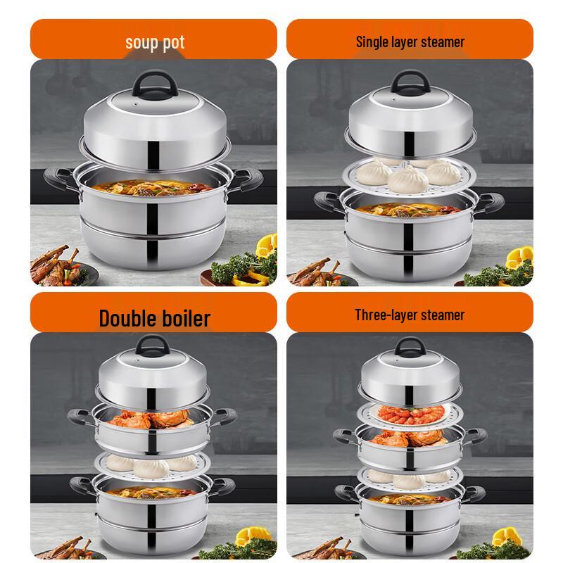 BSITN Flerlags Stekepanne i Rustfritt Stål