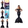 Hot Movie Theme Mermaid Princess Costume Long Dress For Stage Performance And Role Play