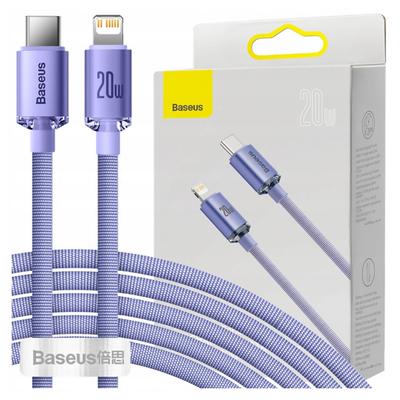 USB-C till Lightning-kabel Baseus Crystal, 20W, PD, 2M (Lila)