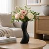 Plastic Imitation Ceramic Vase Wave Shape Curved Wave Vase Durable Flower Vase  Home Decoration