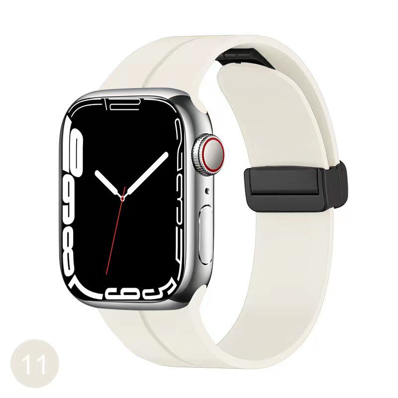 Magnetic Silicone Sport Band with Folding Buckle for iWatch/Apple Watch S10