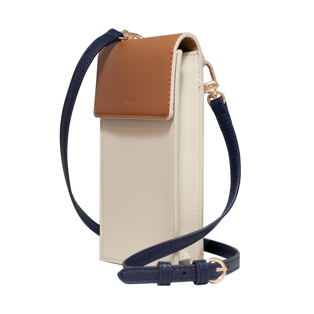 

With You Smartphone Pouch for Smartphone Shoulder Smartphone Crossbody Shoulder Card Brown x Ivory [wizu] Women, Bag, Pochette, Bag, Storage,