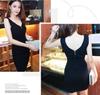 Religieuse Gold Ring Zipper Rib Knit Sleeveless Double Free Dress, V-Neck, (Black, Zipper, Size)