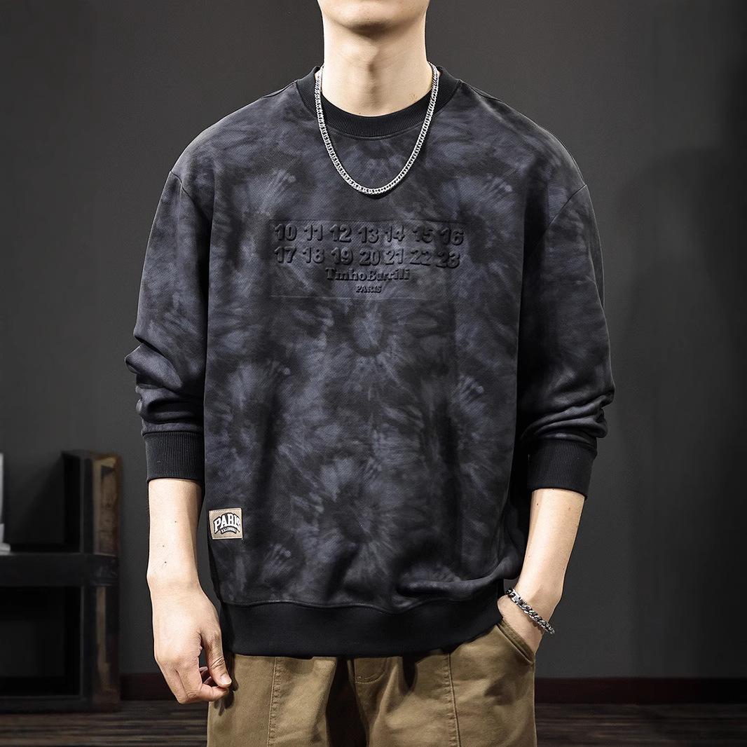 Осенний американский модный брендовый свитер с узором «тай-дай» из стали — фото 5