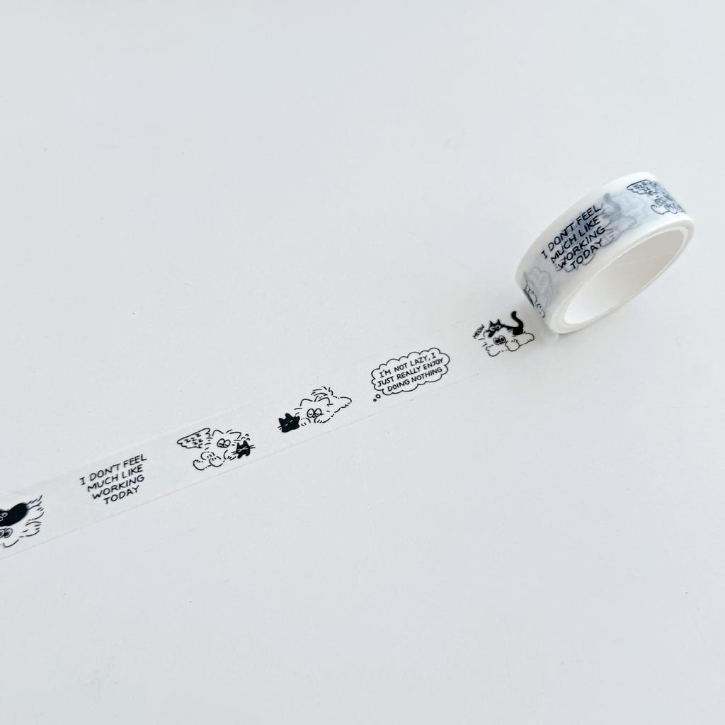 15mmx5m Cartoon Cat Washi Tape Cute Decorative Adhesive Tape for DIY Scrapbooking Journal Stationery