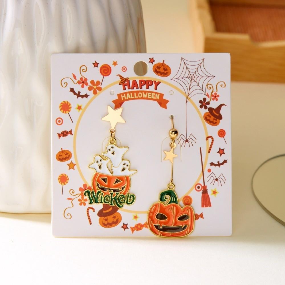 Cat Ghost Ear Studs Star Pumpkin Dangle Earrings Fashion Halloween Earrings  Party